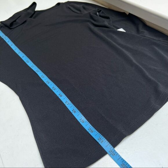 1. STATE Long Sleeve Asymmetric Cut Out Mock Neck Knit Top Black XS - Picture 6 of 8